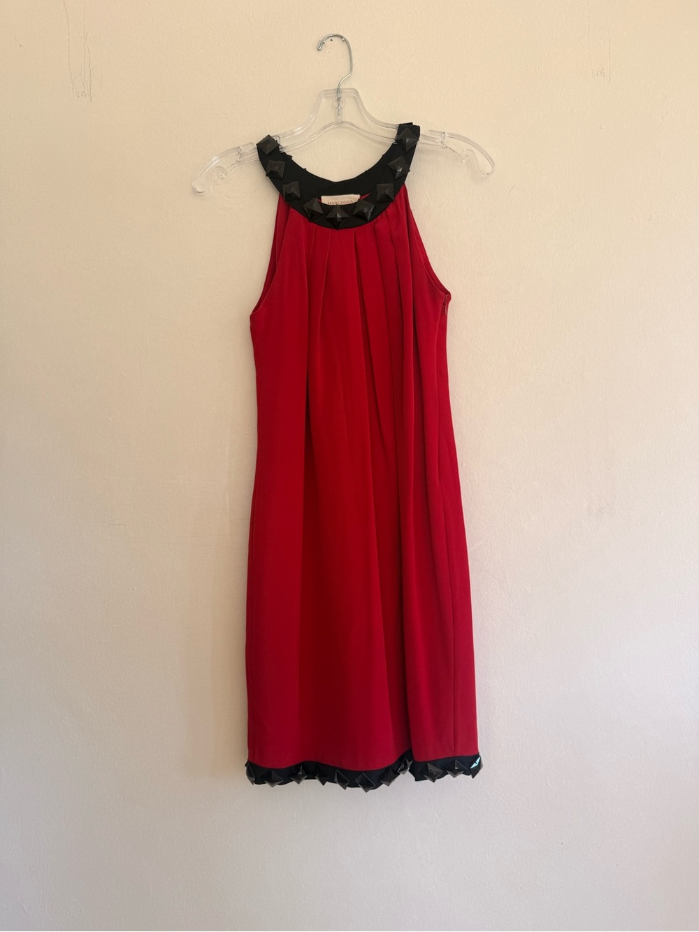 Marchesa Notte Red Embellished Evening Dress